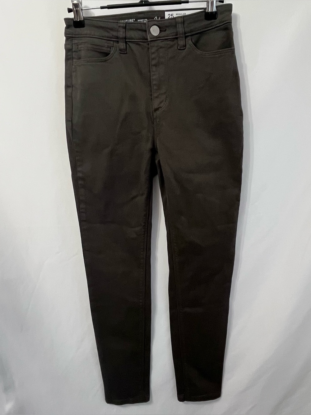 Reitmans Woman’s Olive Green Skinny High-Rise Jeans Size 25